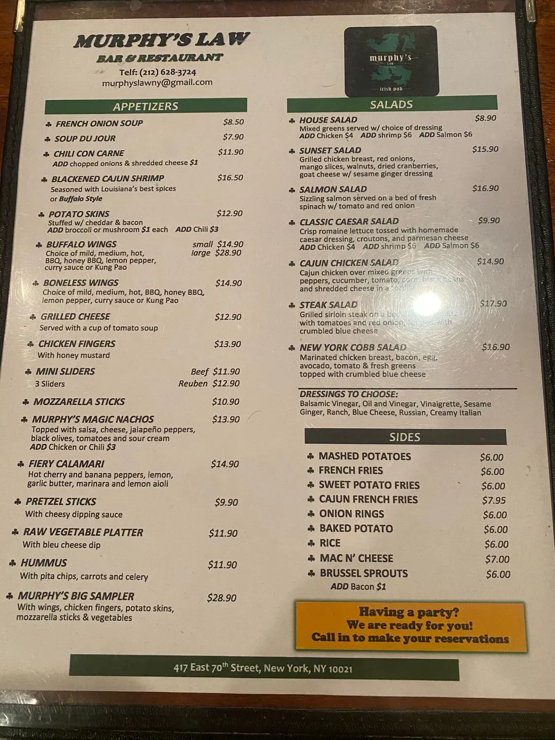 Menu 2