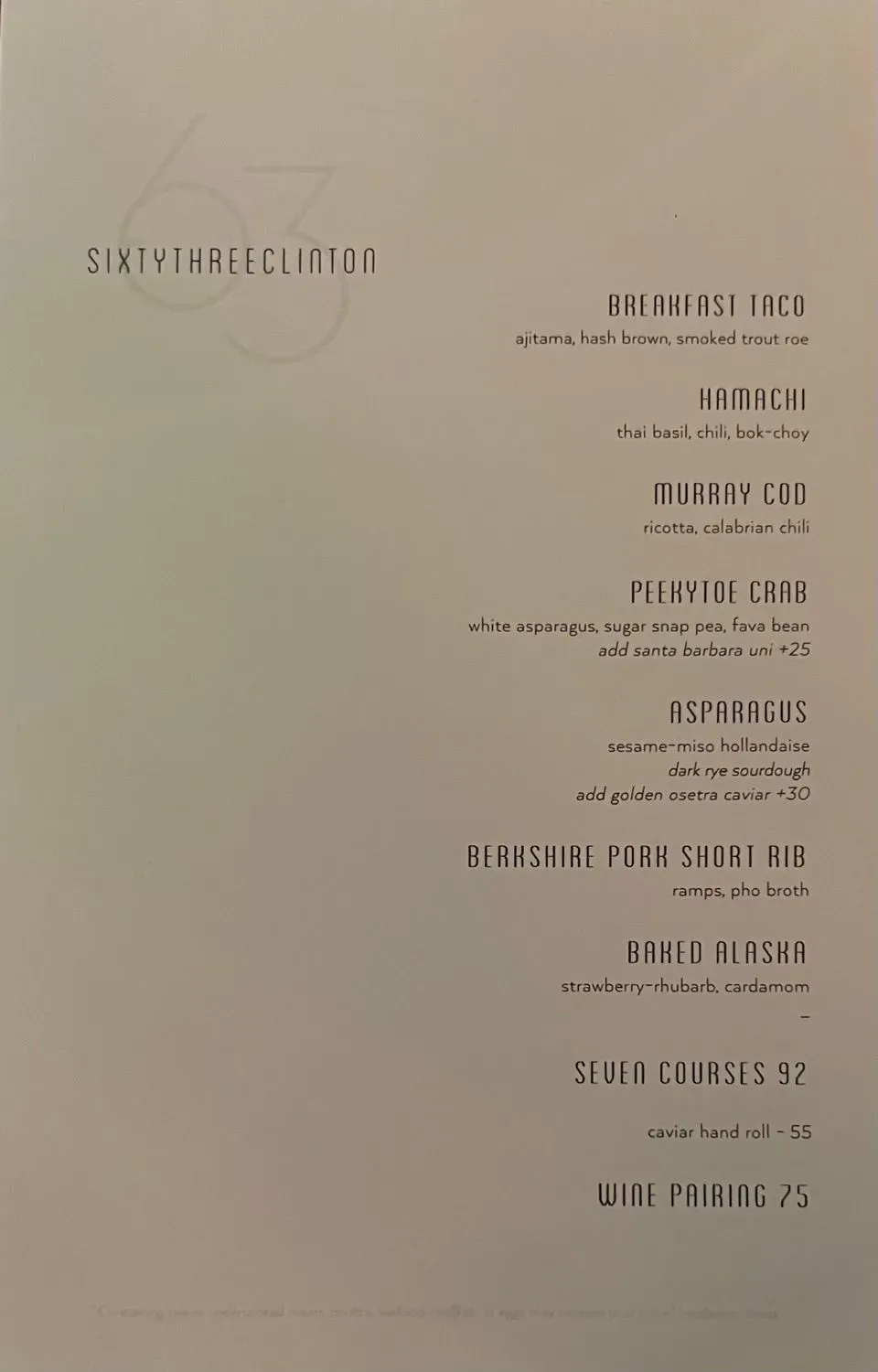 Menu 1