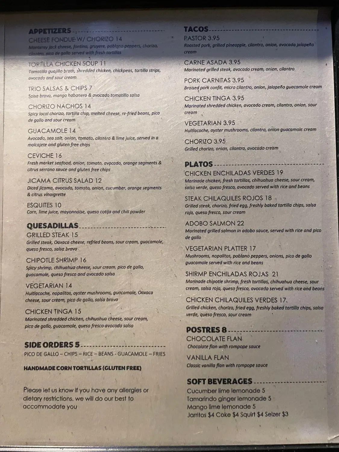 Menu 1