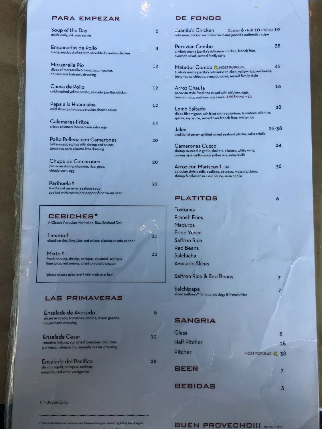 Menu 6