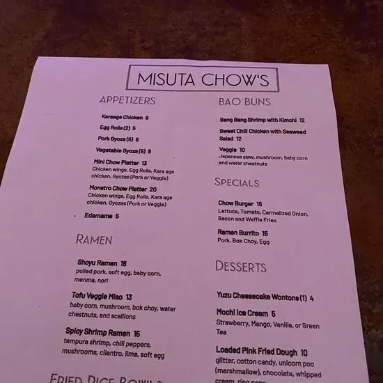 Menu 1