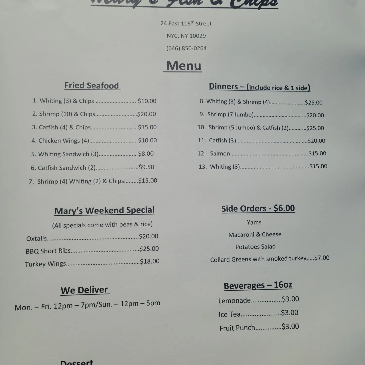 Menu 1