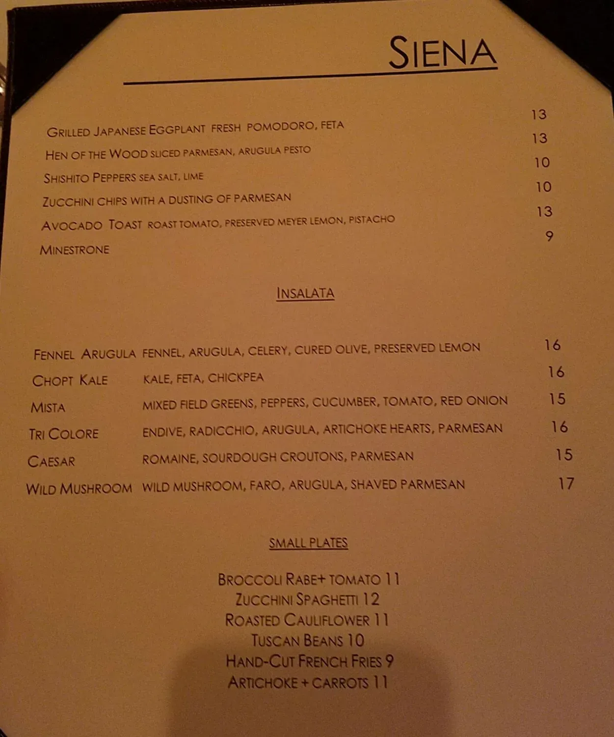 Menu 1