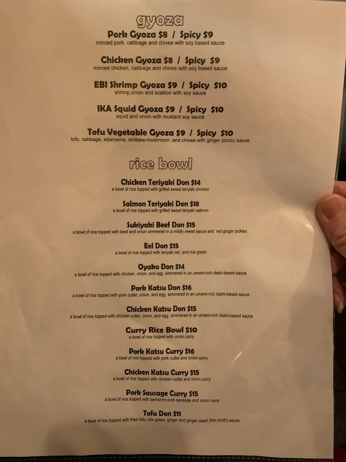 Menu 1