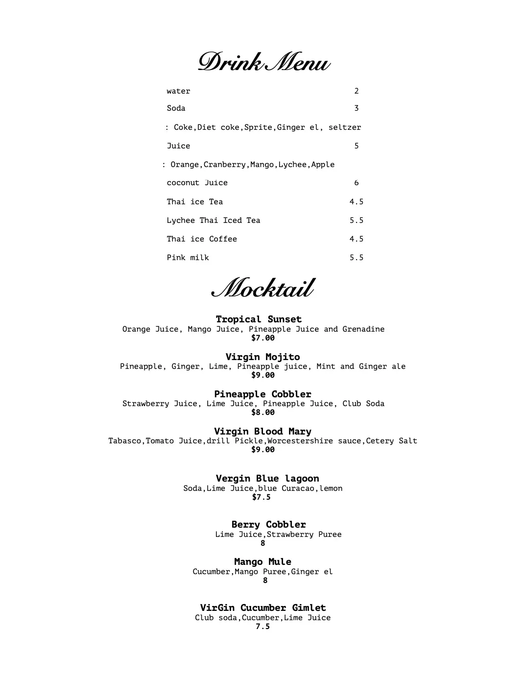 Menu 3