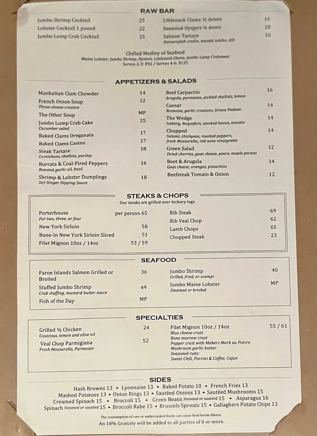 Menu 1