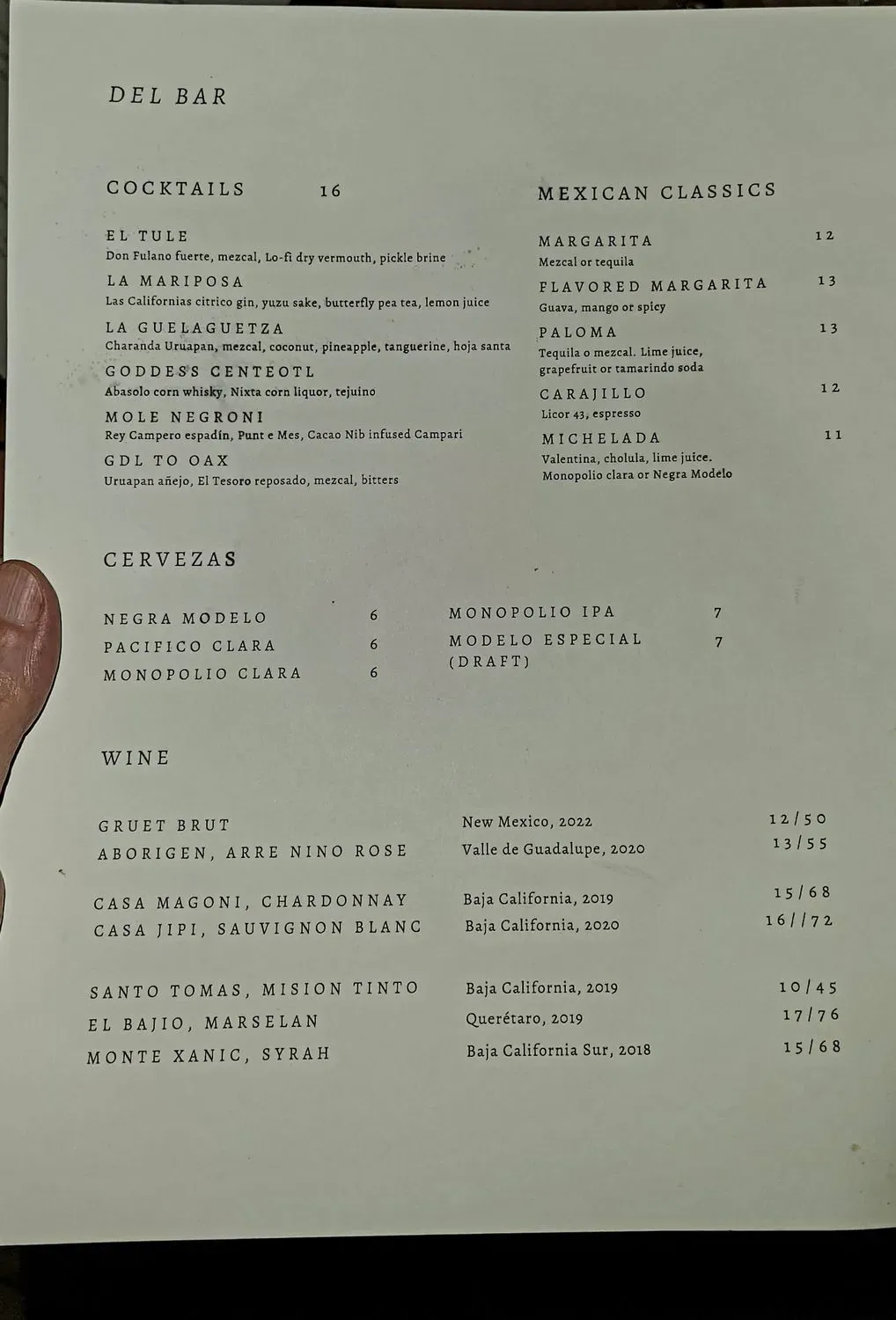 Menu 1