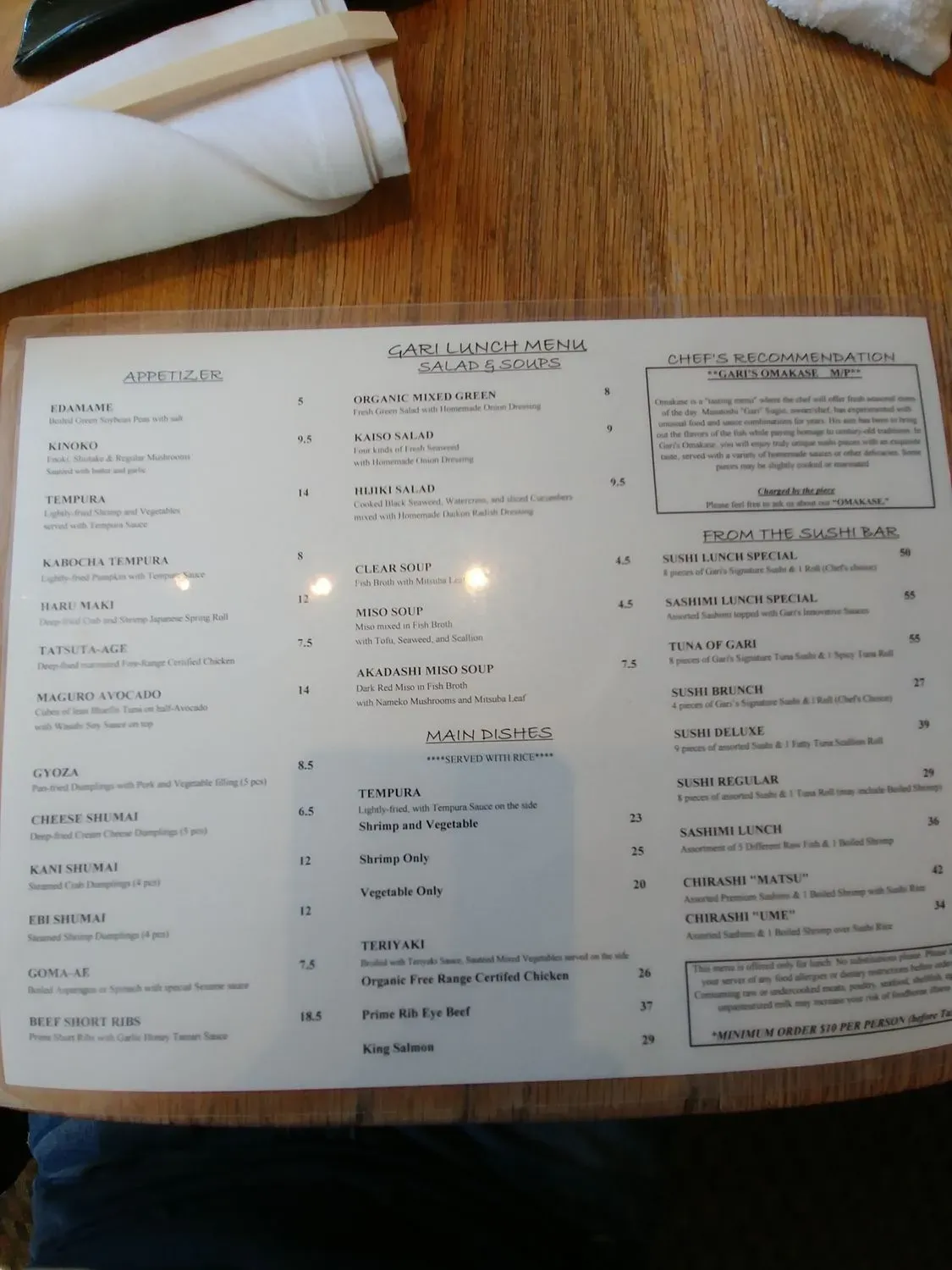 Menu 5