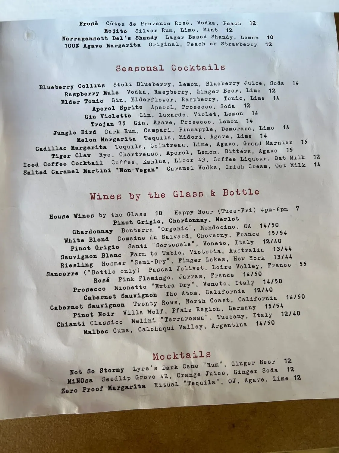 Menu 1