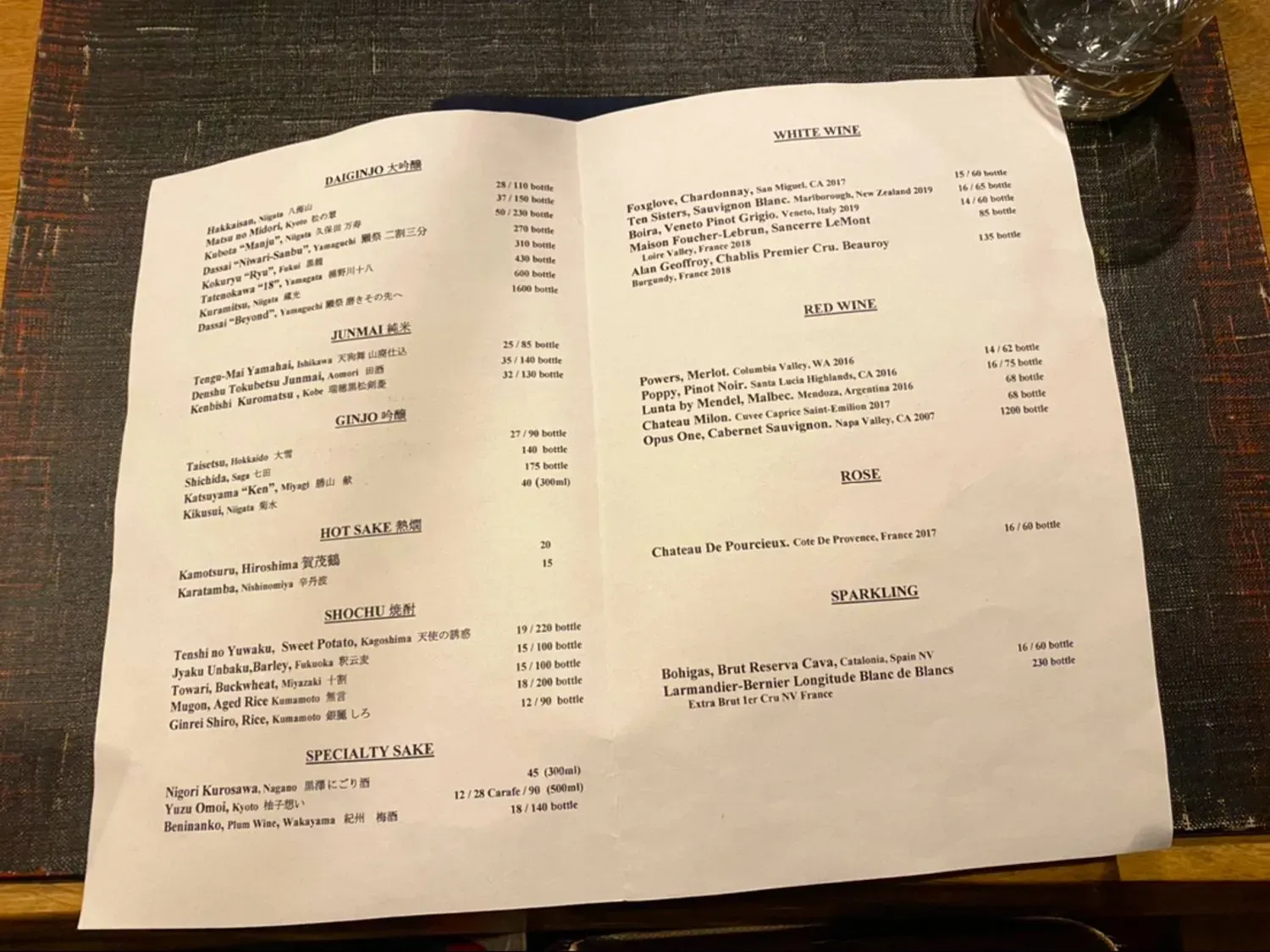 Menu 1