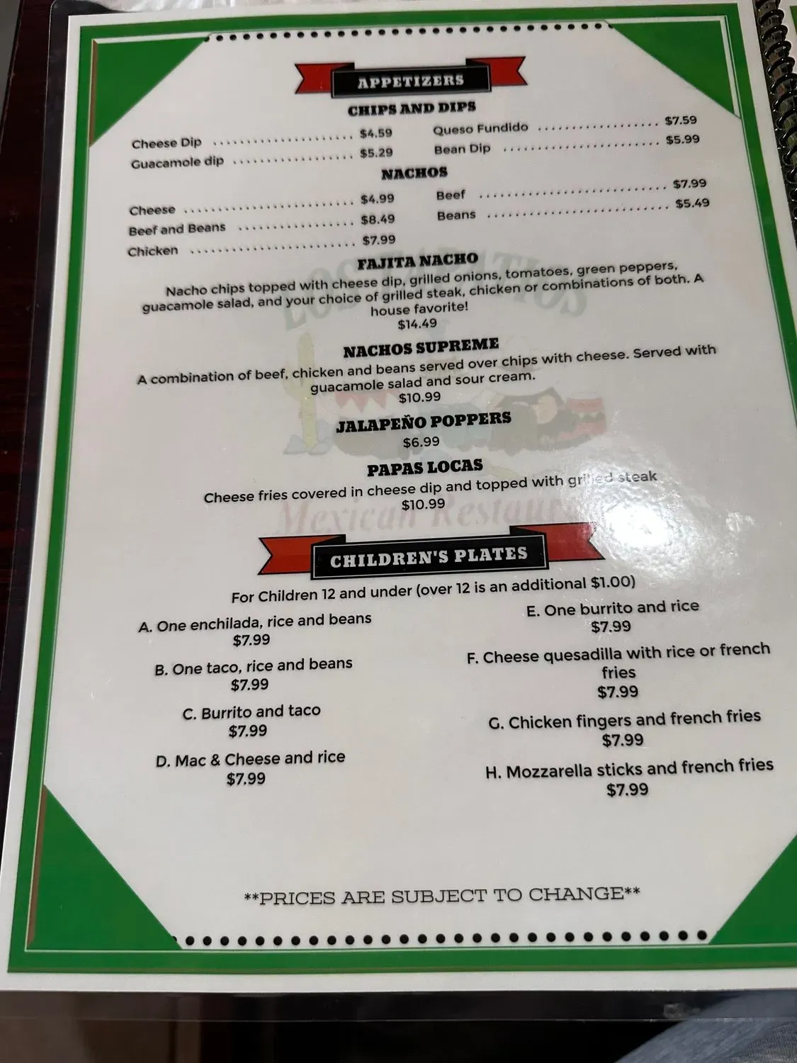 Menu 1