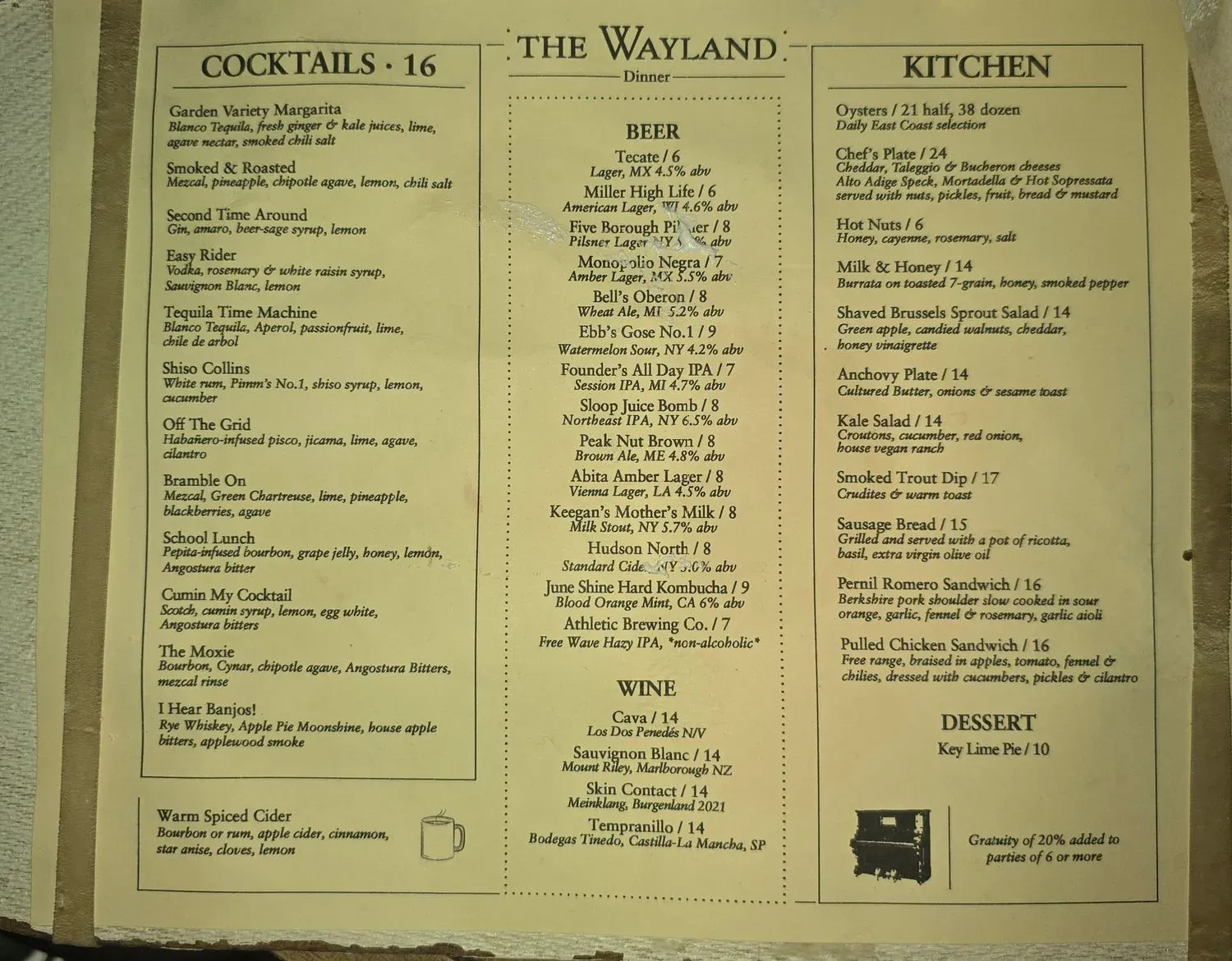 Menu 1