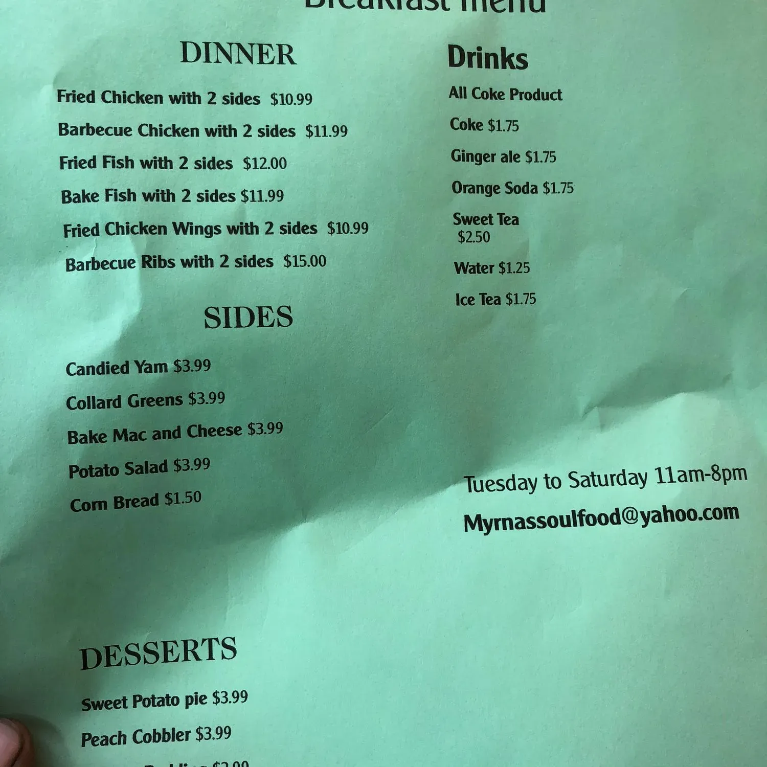 Menu 1