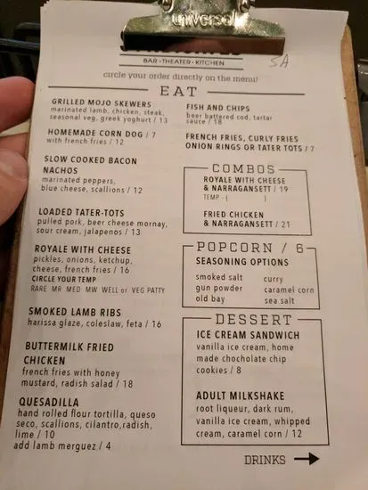 Menu 5