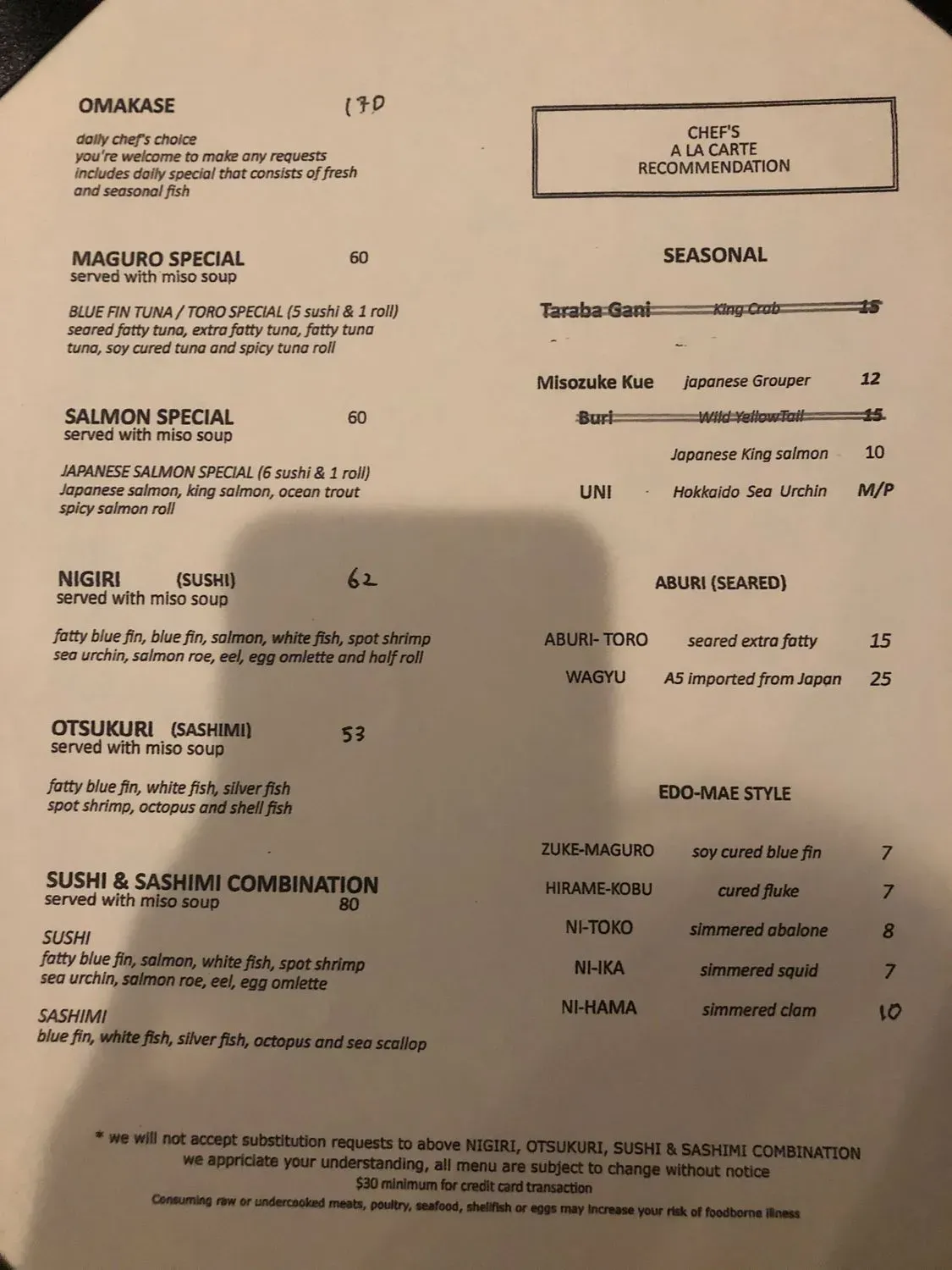 Menu 1