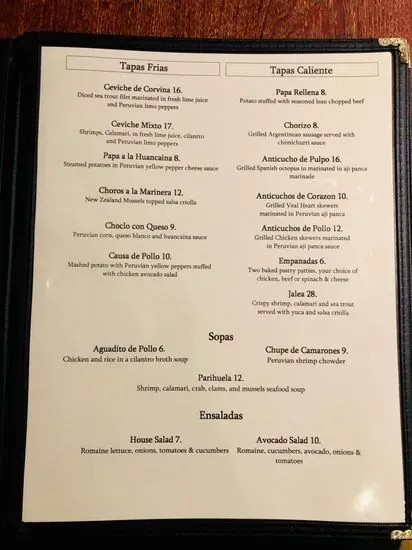 Menu 1