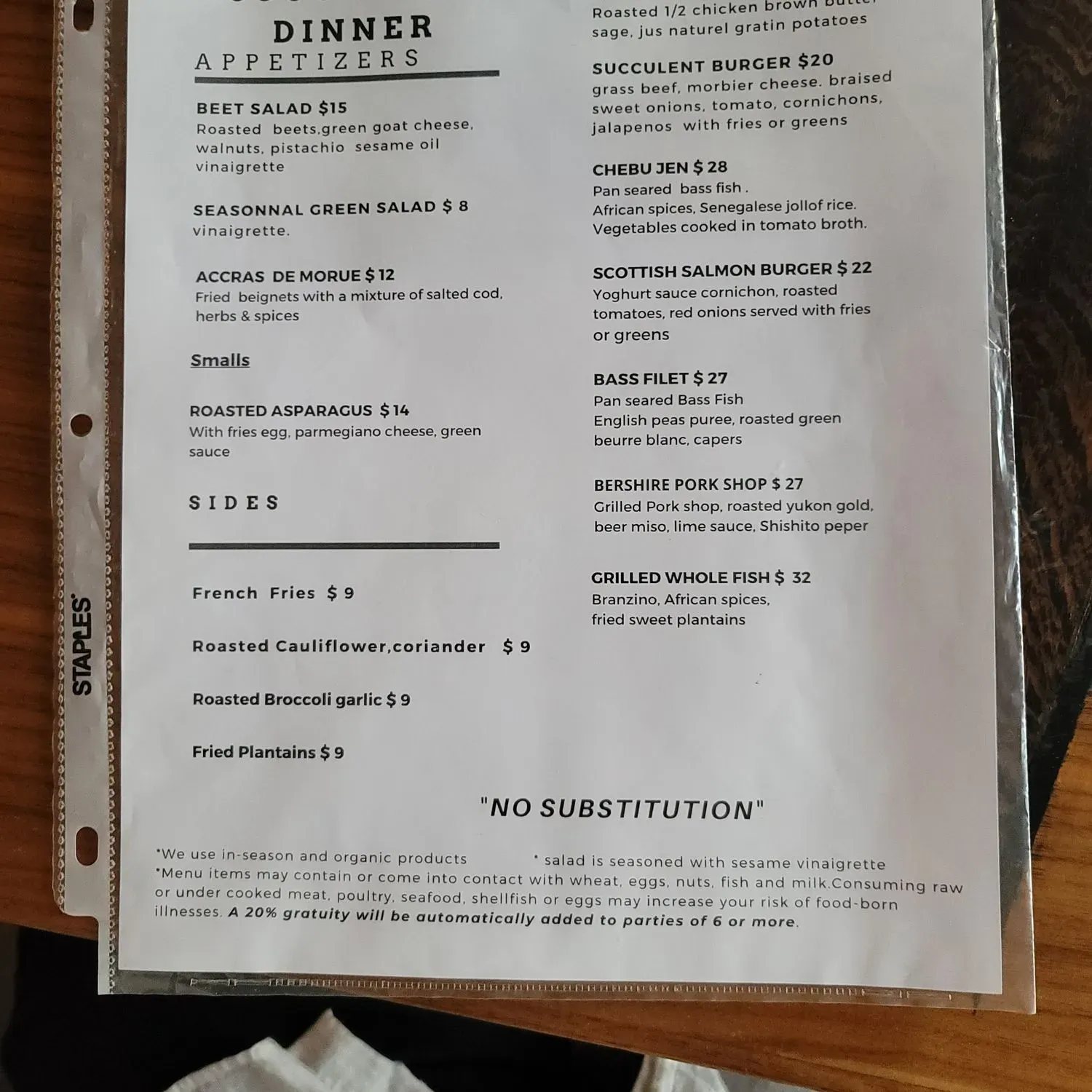 Menu 1