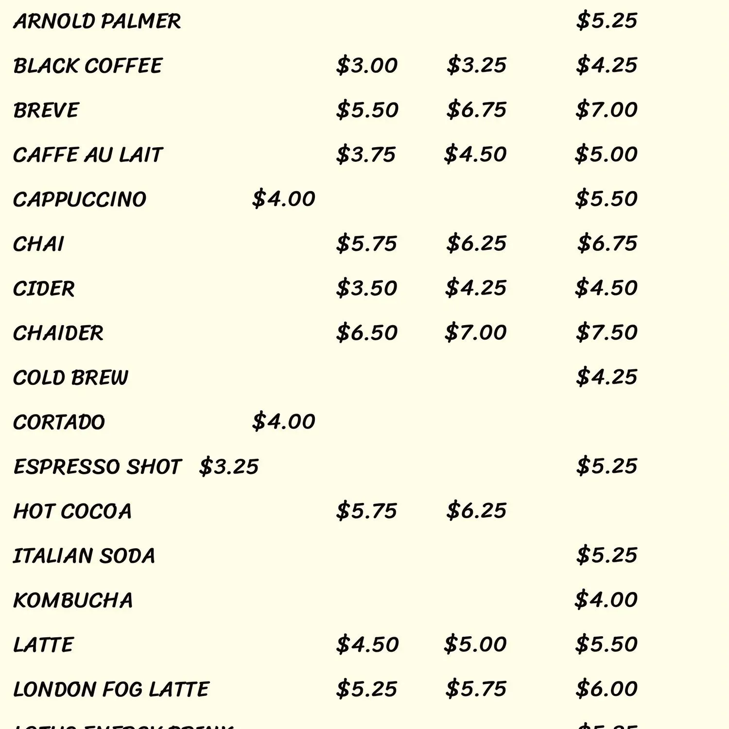 Menu 1