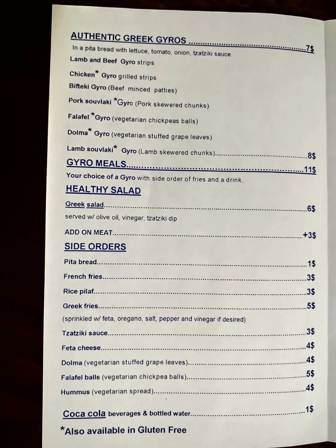 Menu 1