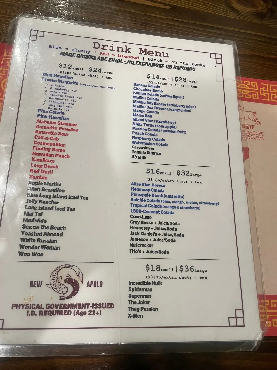 Menu 6