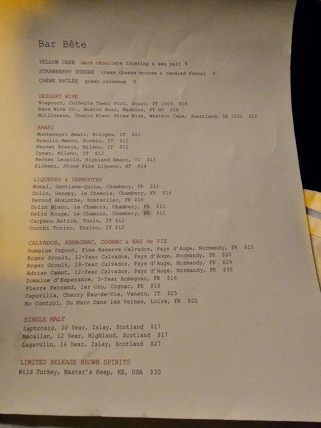 Menu 1