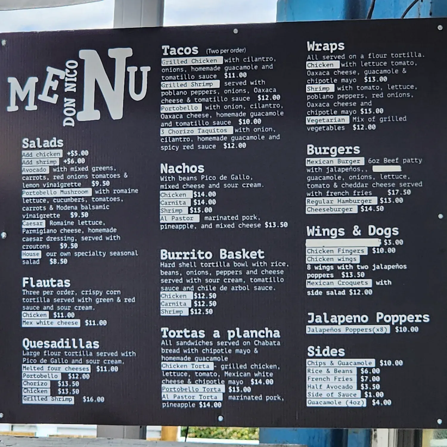 Menu 1