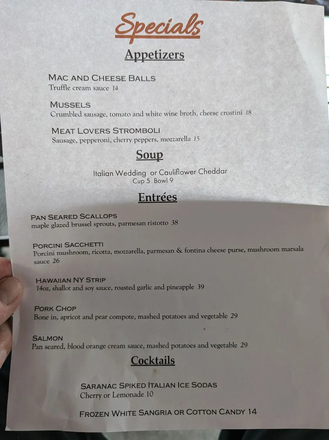 Menu 5