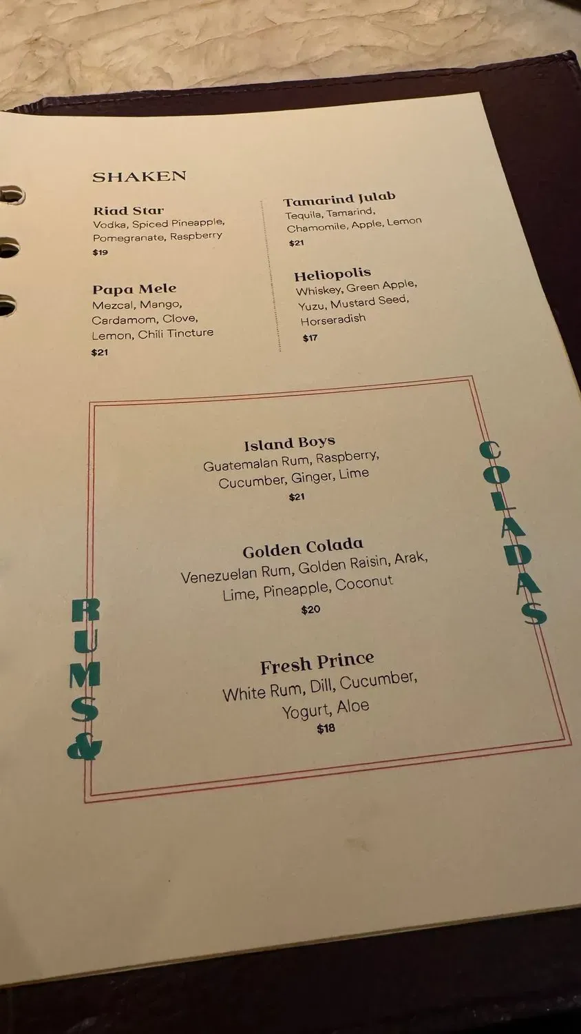 Menu 6