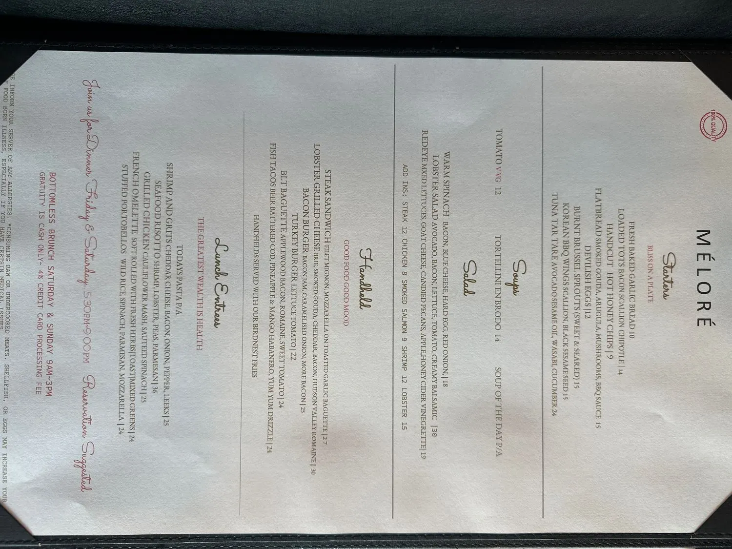 Menu 1