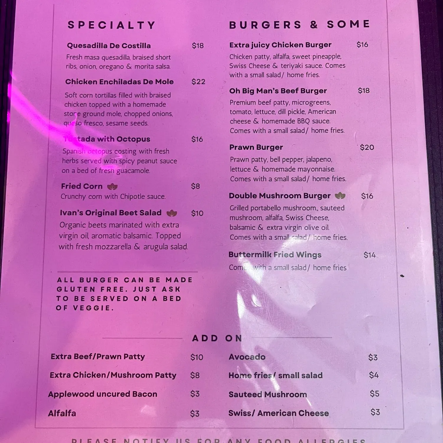 Menu 1