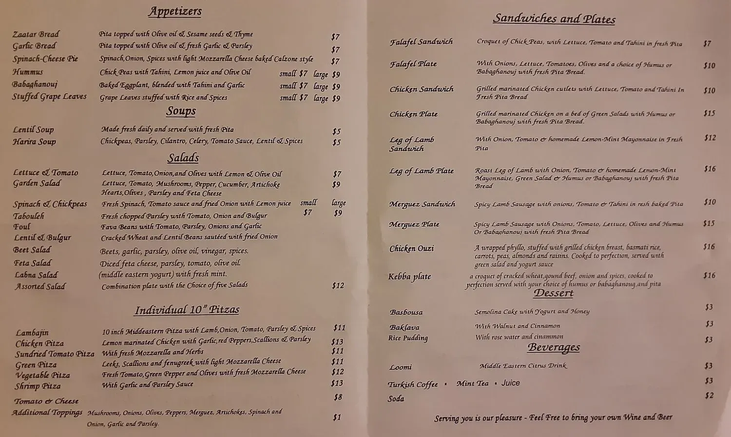 Menu 1