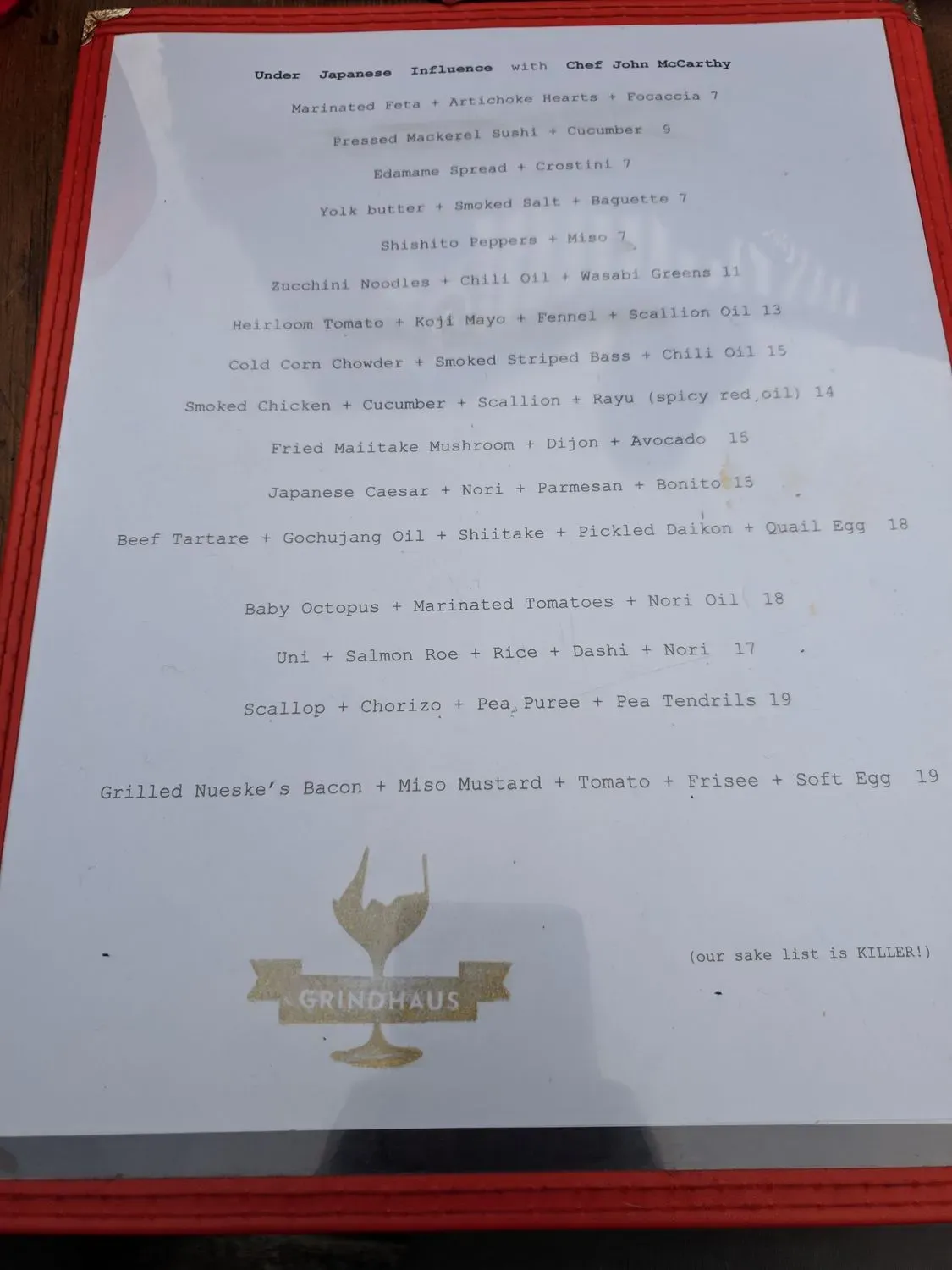 Menu 5