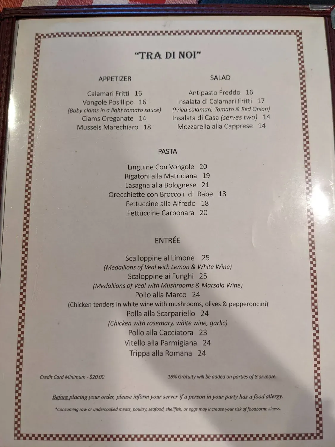 Menu 2