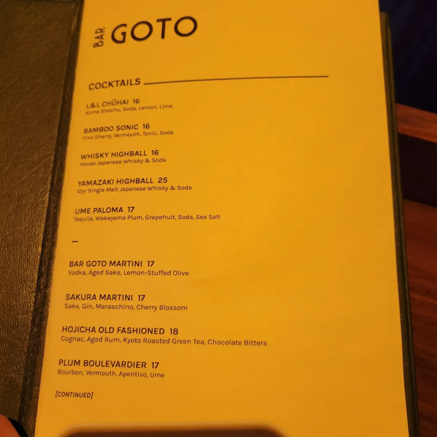 Menu 1