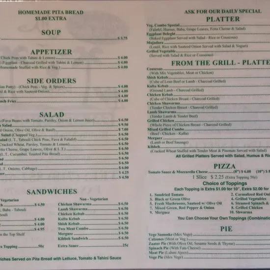 Menu 1