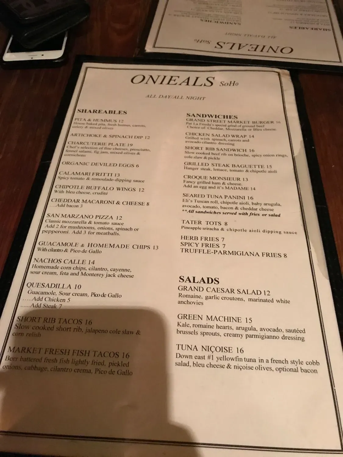 Menu 5