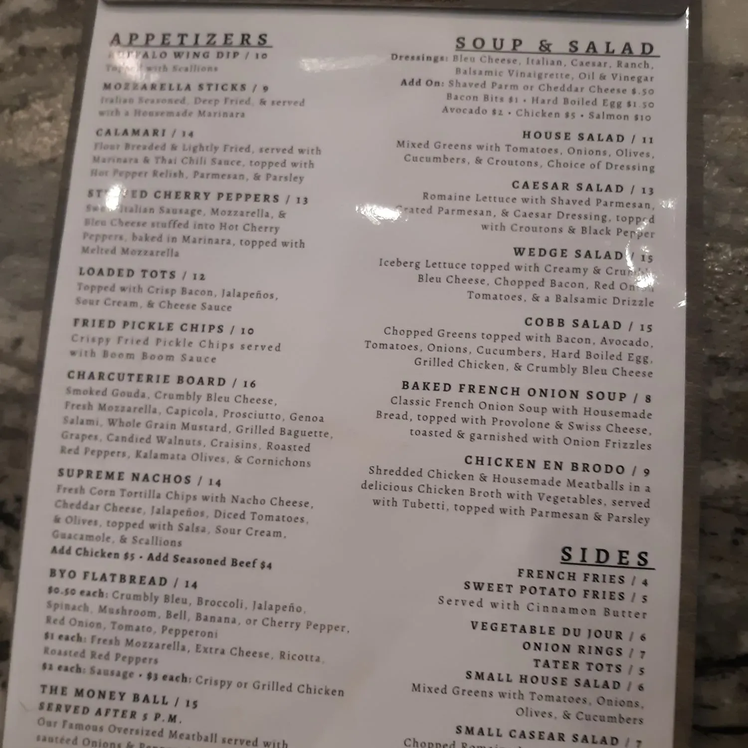 Menu 1