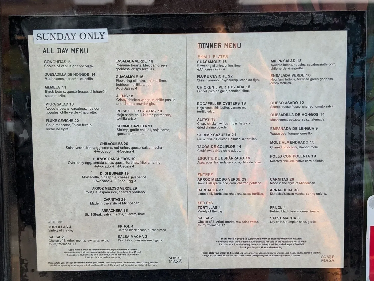 Menu 1