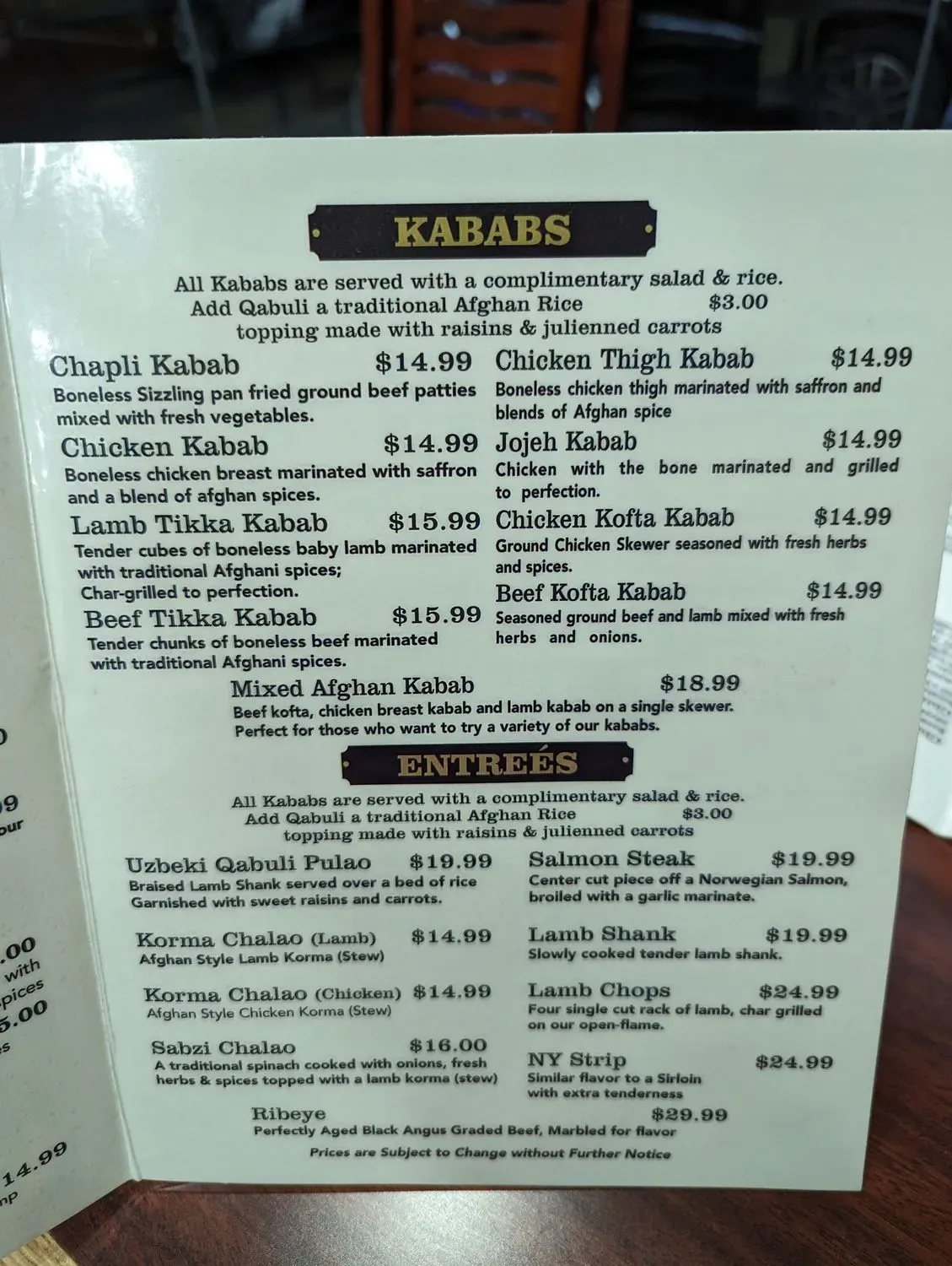 Menu 5