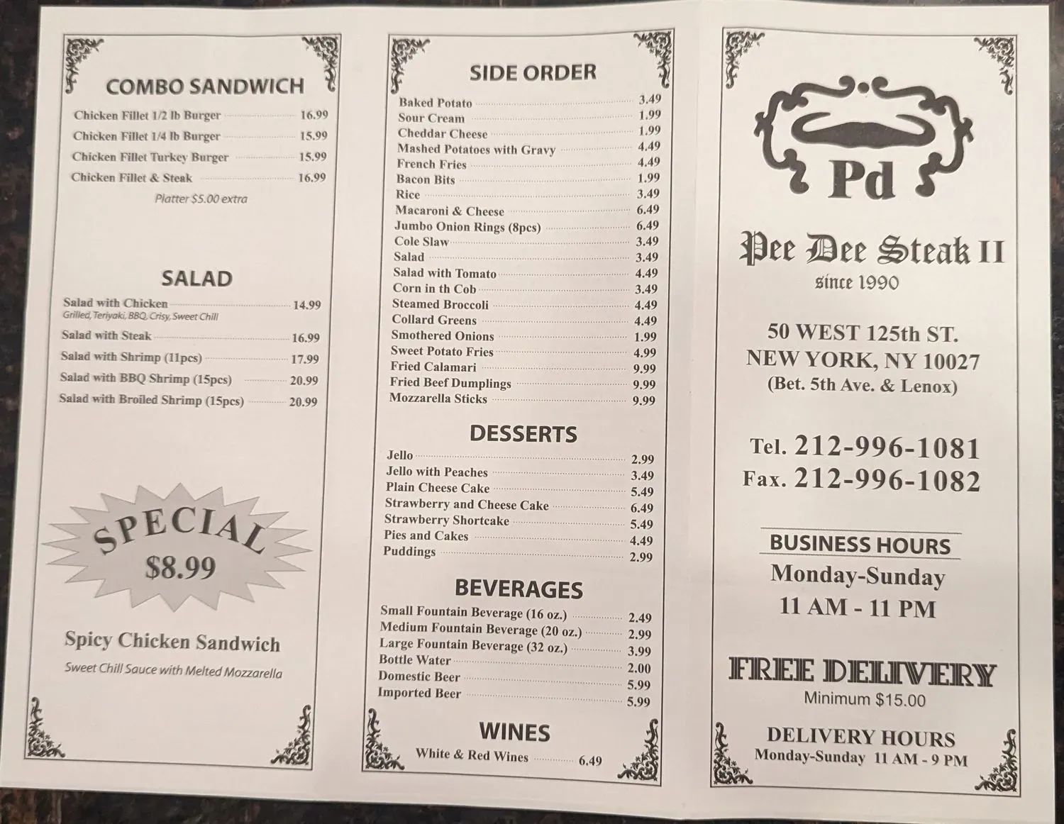 Menu 2