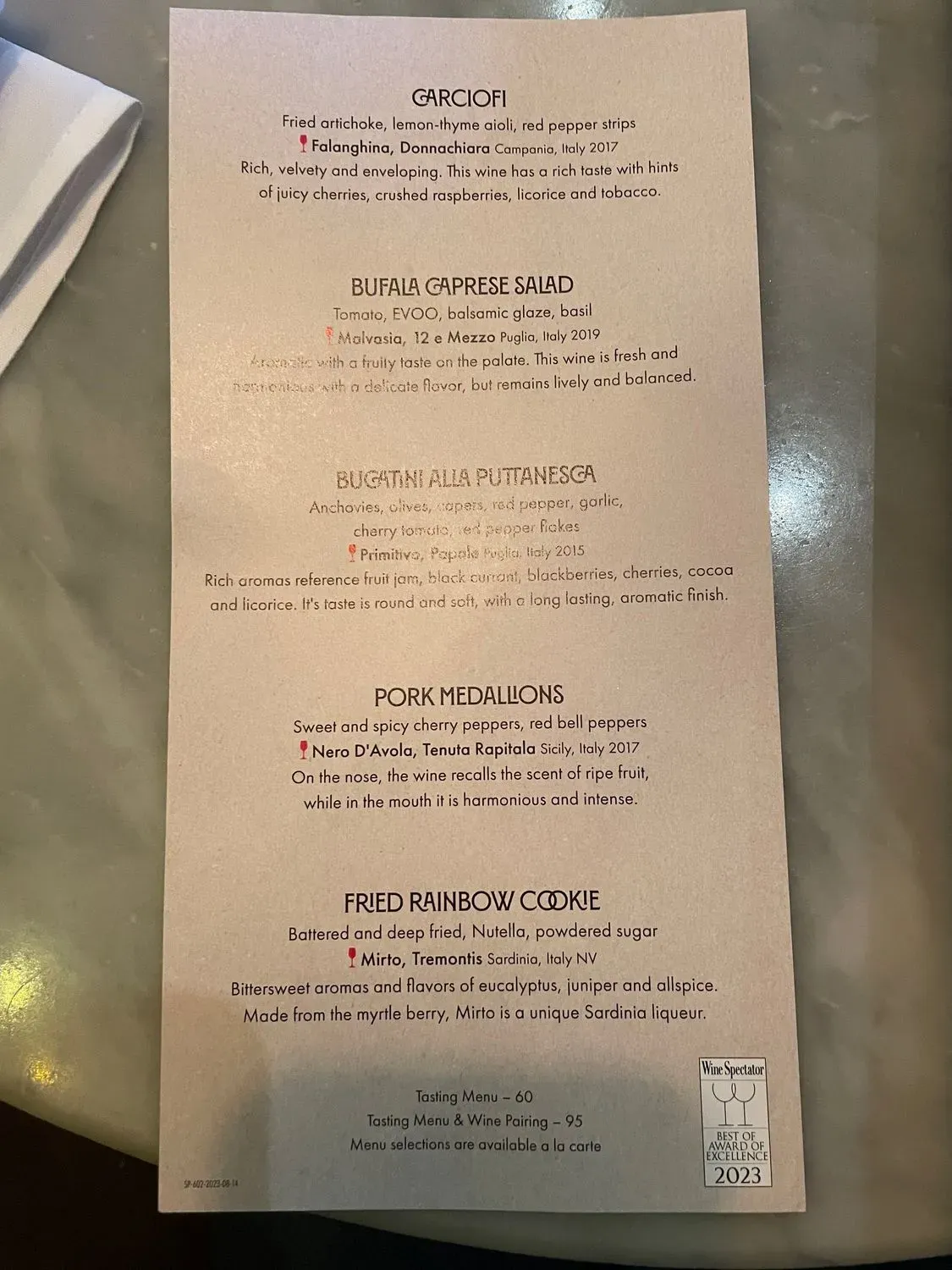 Menu 5