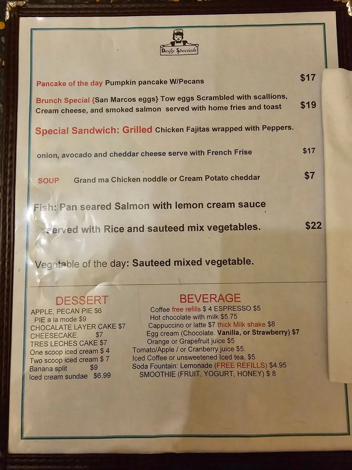 Menu 6