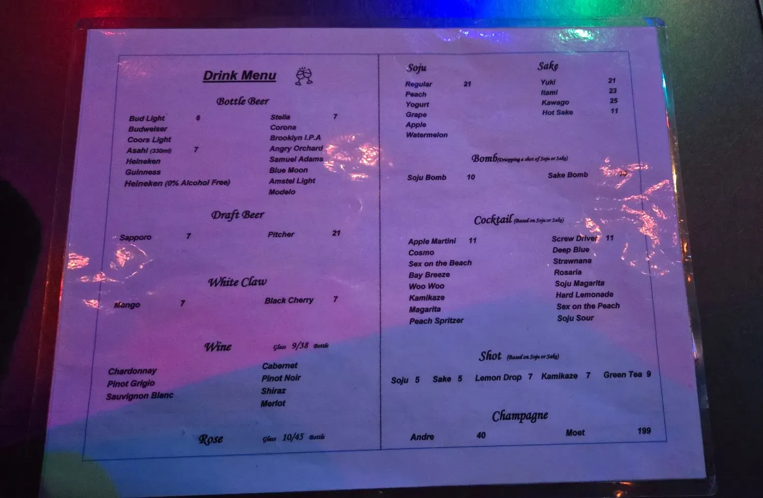 Menu 5