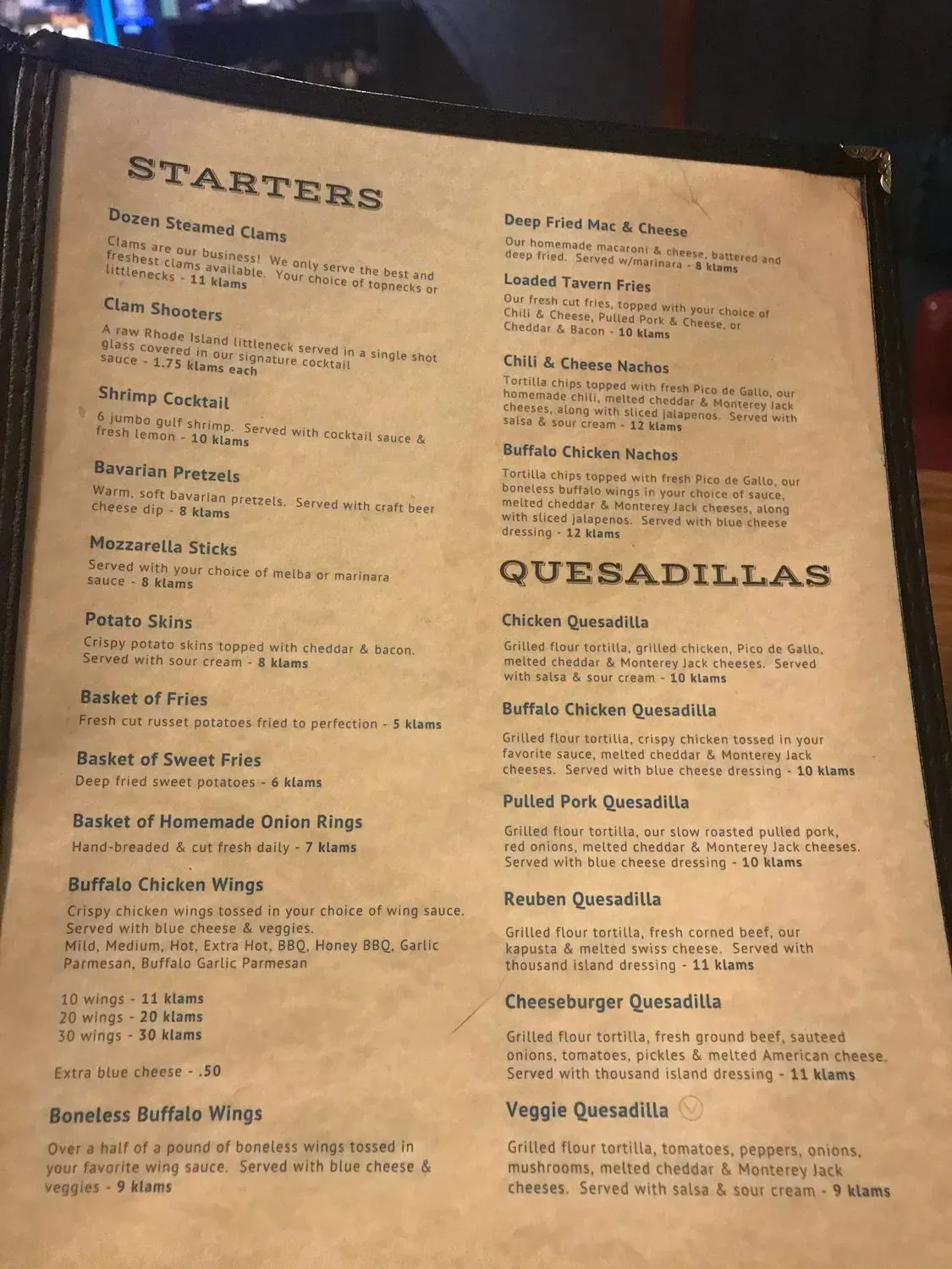 Menu 1