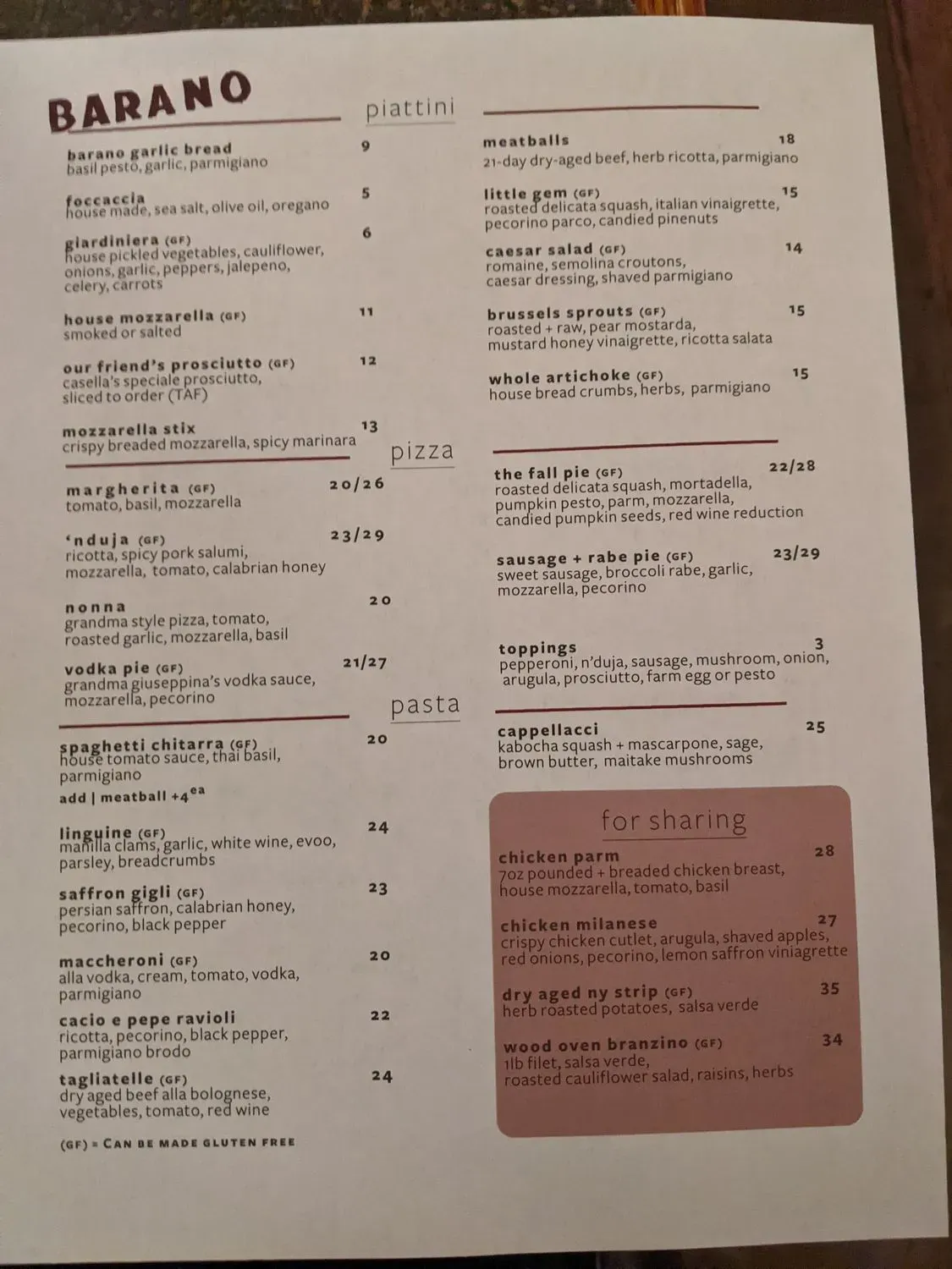 Menu 2