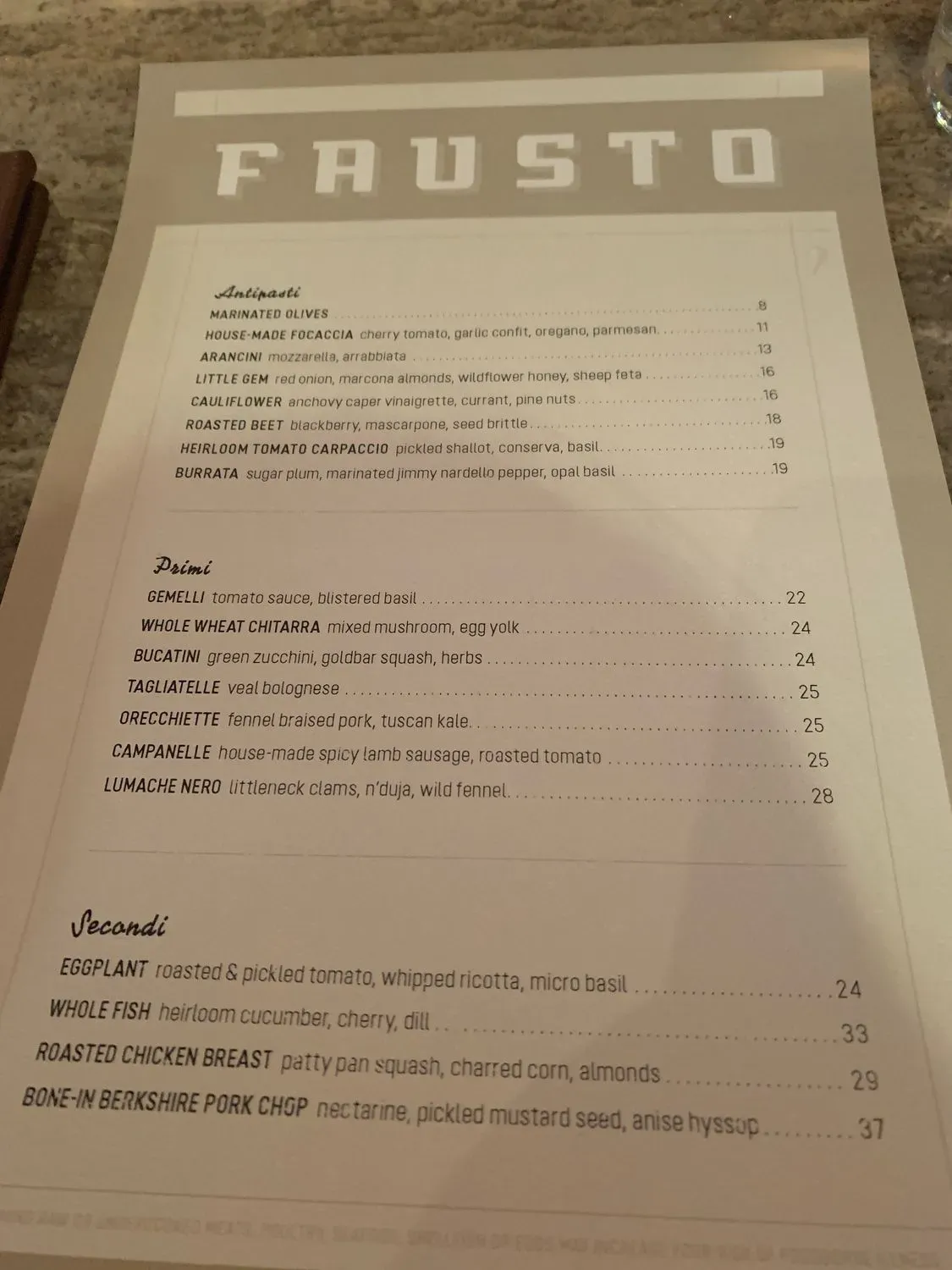 Menu 1