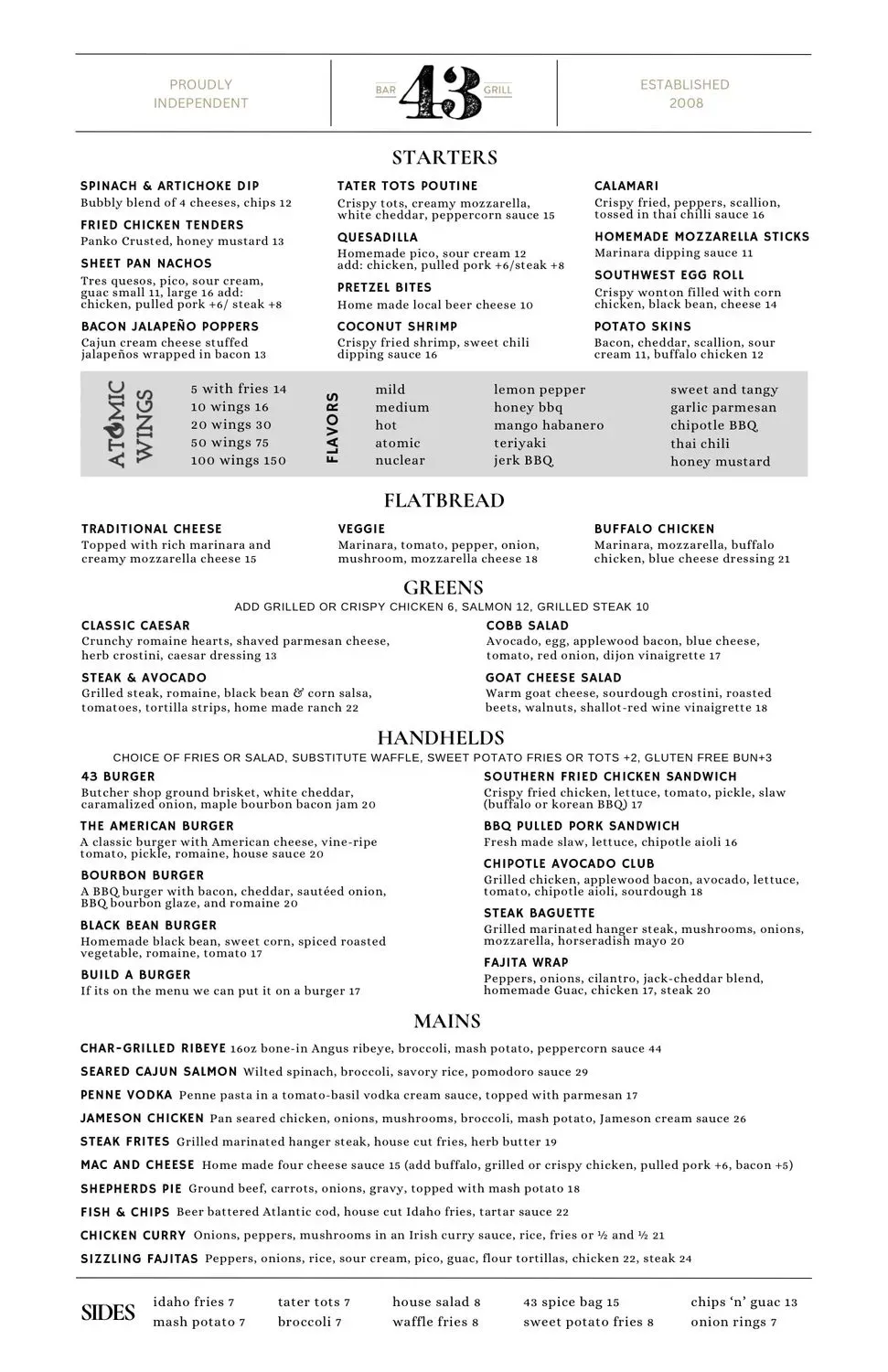 Menu 1