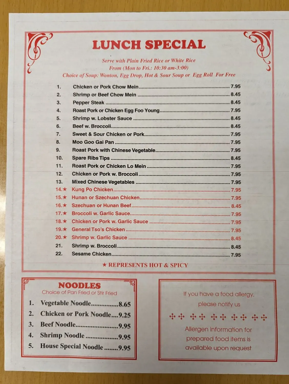 Menu 1