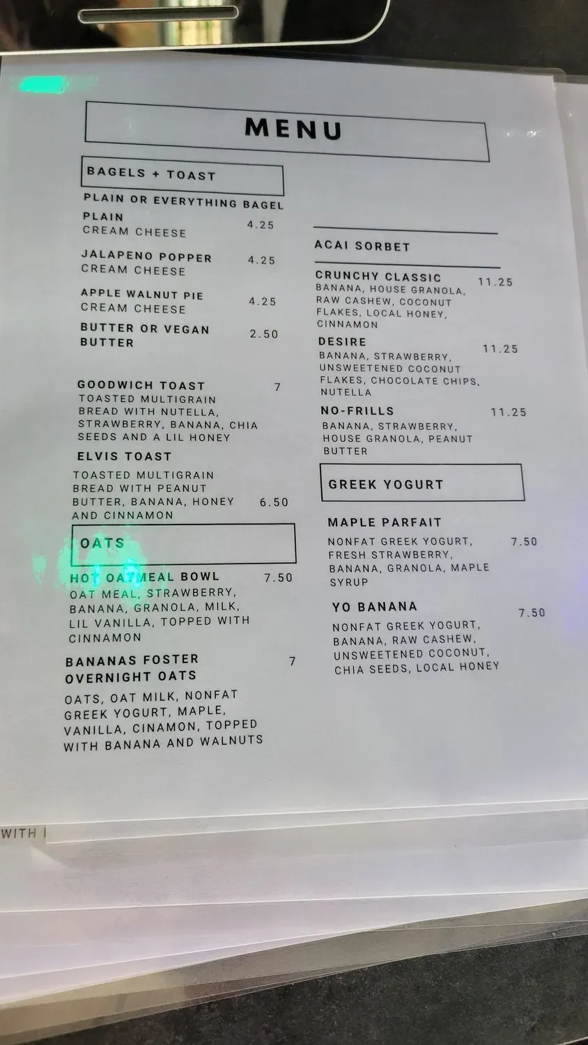 Menu 1