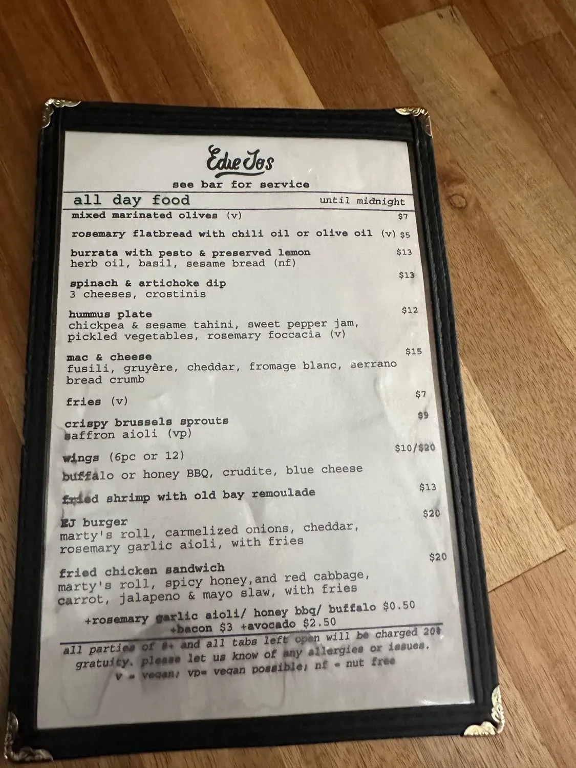 Menu 1